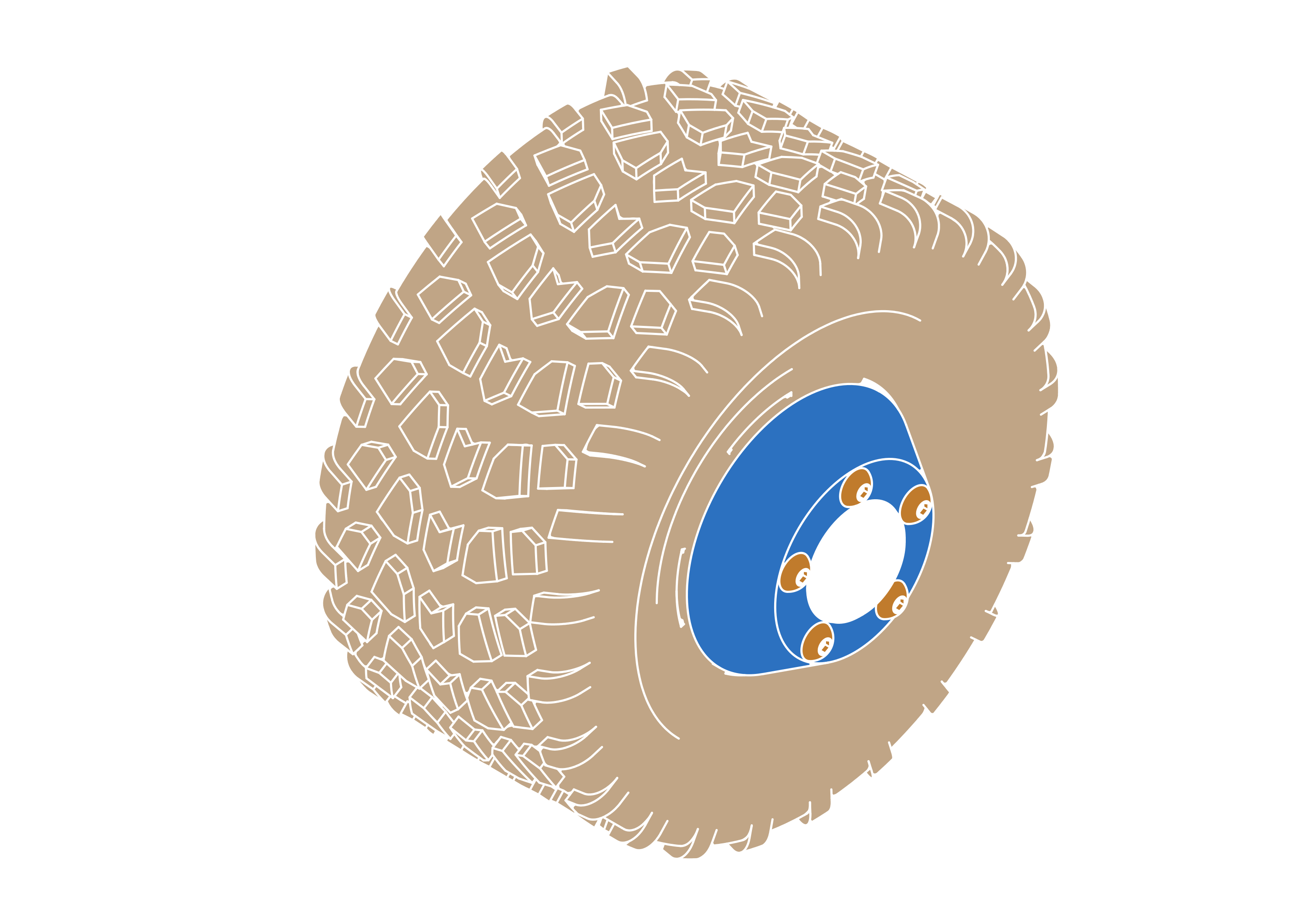 Attached wheel